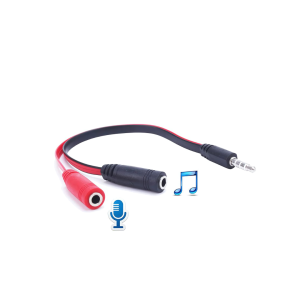 PC Gaming Headphone single jack with dual jack converter cable